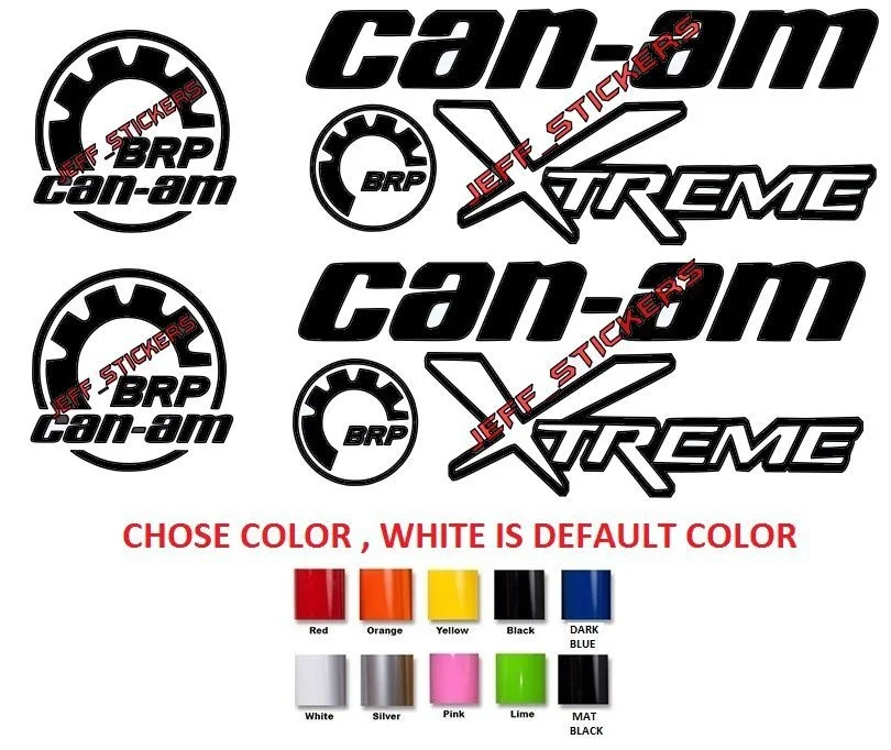 

For 4 X BRP CAN-AM Team Outlander Commander Xtreme Team Sticker Decal Emblem