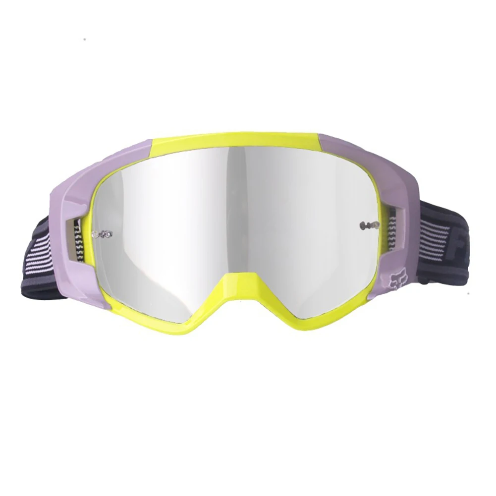 Gray yellow MTB мотоциклетные очки лыжные внедорожные очки мотоциклетные уличные спортивные очки ТПУ велосипедные очки для мотокросса - Цвет: Gray yellow