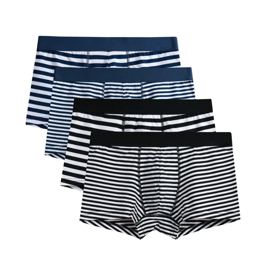 4Pcs A0125 Mix B43 4 шт./партия, лидер продаж, мужские боксеры, нижнее белье, летние, Cueca, цветные, хлопковые, мужские трусы, эластичные шорты, боксеры, чистый цвет, мужские трусы, наборы - Цвет: 4Pcs A0125 Mix B43