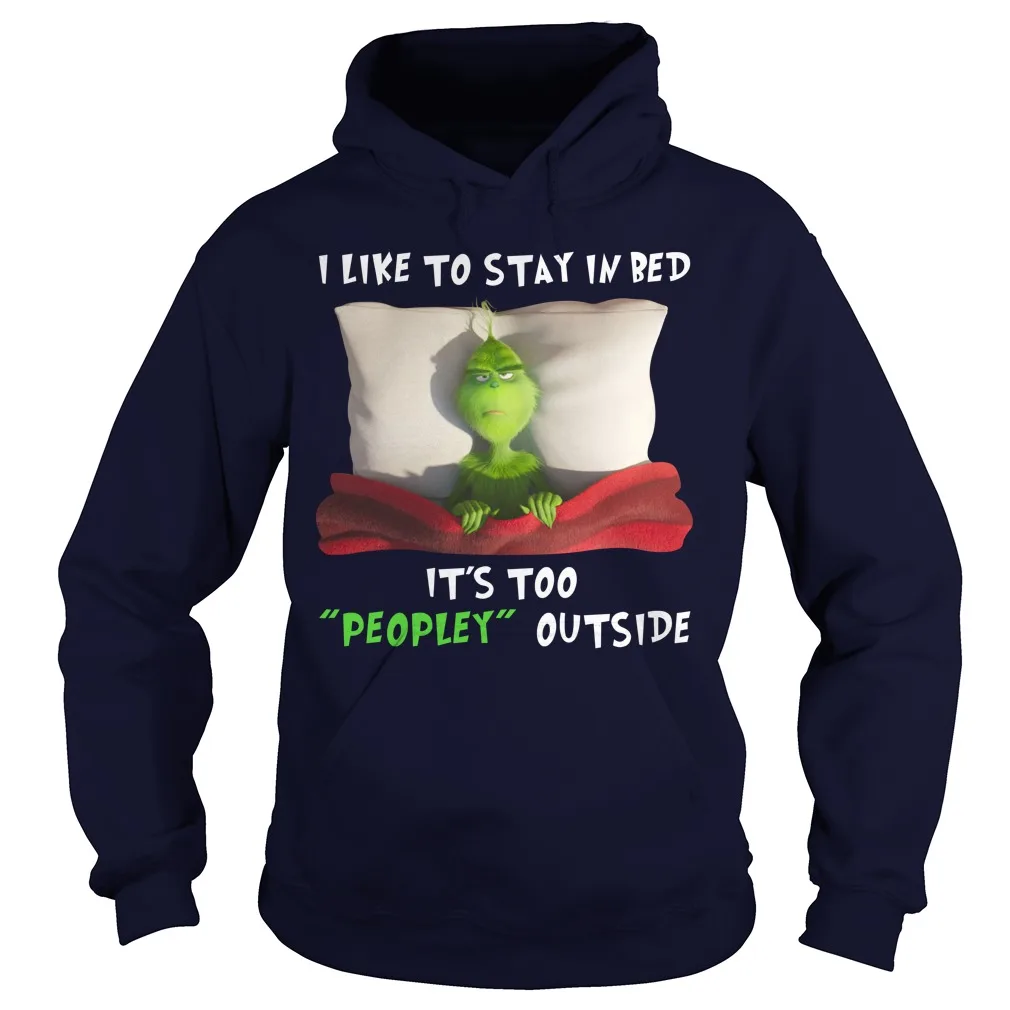 Специальный Grinch я люблю оставаться в кровати это слишком люди снаружи Рождество унисекс Толстовка