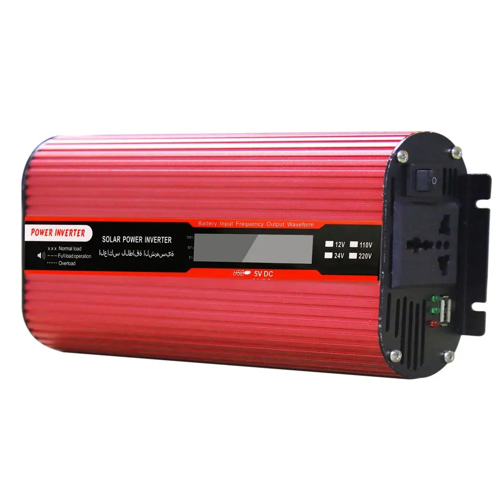12V постоянного тока до 220v1500w инвертор автомобиля Мощность конвертер фотогальванический инвертор ЖК-дисплей необходимые аксессуары