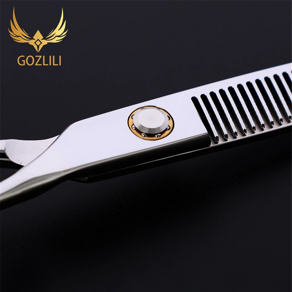 GOZLILI Japanese 440C Hair Scissors Professional Hairdressing Scissors With Big Bearing Screw Hair Cutting And Thinning Scissors (10)