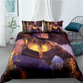 

Hero The Avengers Bedding Set Bedroom Decor Kids Boys Gift Hypoallergenic Quilt Cover 1PC Duvet Cover with Pillowcase Dropship