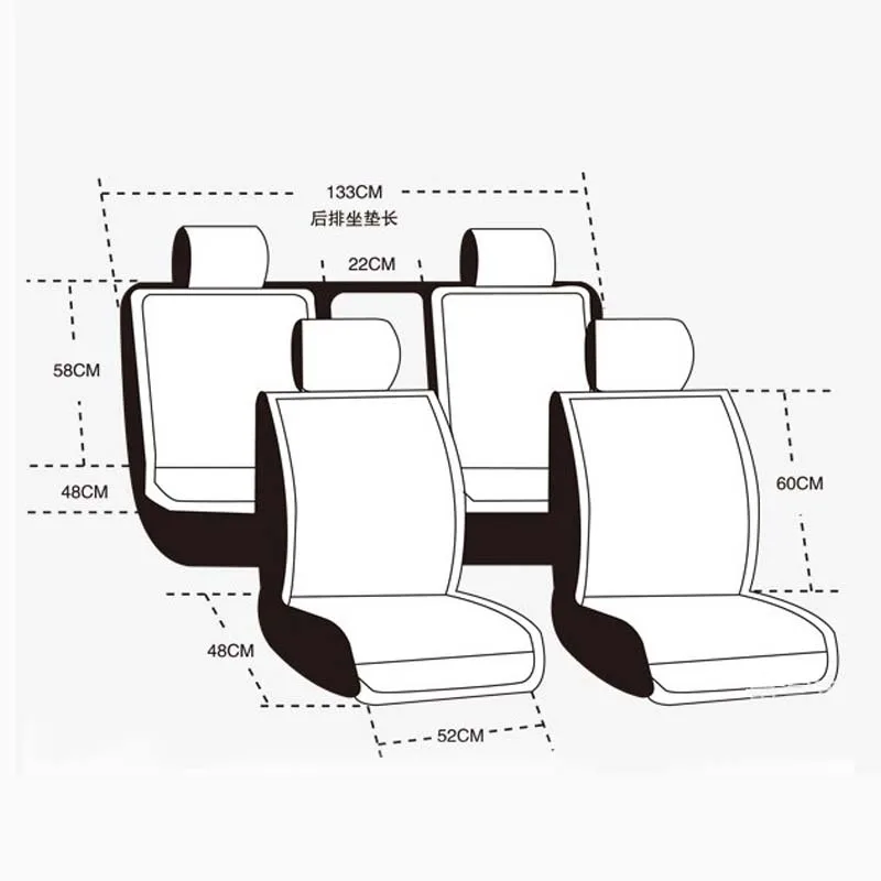 1PC Auto Sitzbezug Kunst Schafsfell Pelz Lang Wolle Vorne Sitz Kissenhülle  Warm