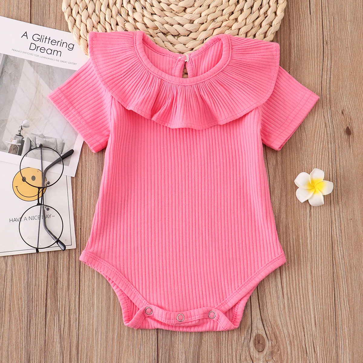 Newborn Infant Baby Rompers 0-2Y 2022 Spring Summer Candy Ruffles Jumpsuit New born Baby Girl Clothes Outfits baby knitted clothing set