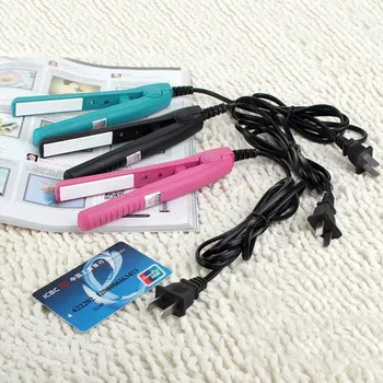 

Professional hair styling tools accessories Mini Travel Woman Ceramic Portable Ceramic Hair Straightener D301106