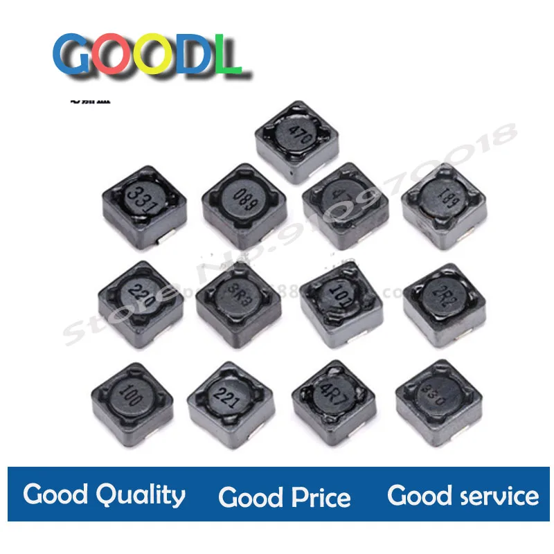 5 pces cdrh74r indústria fio ferida chip protegido indutor 2.2/3.3/4.7/10/22/33/47/68/100/220/330/uh 7*7*4mm smd potência indução