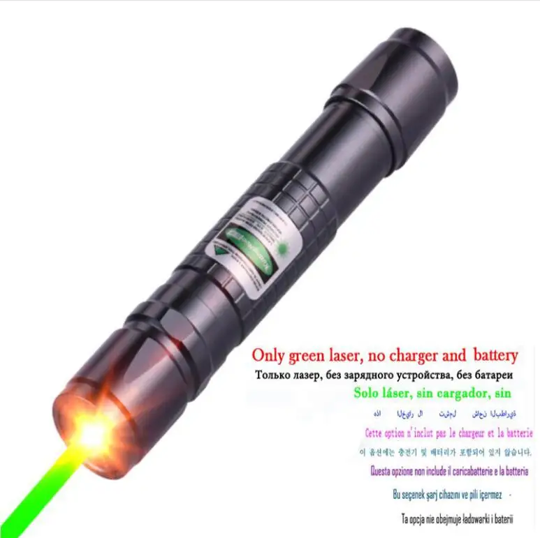 Only laser Охотничий высокомощный лазерный указатель, инструмент для выживания, 5 мВт, висящий на открытом воздухе, дальний зеленый лазерный прицел, лазер - Цвет: Only laser