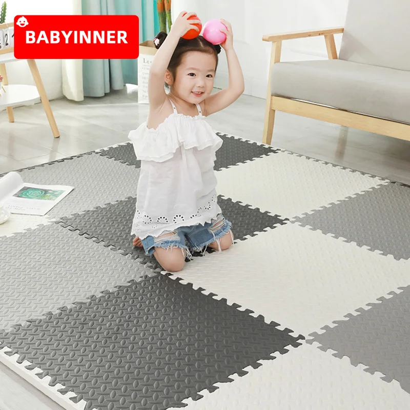 Утолщенный детский игровой коврик babyinside 60*60*2 5 см нескользящий мягкий домашний из