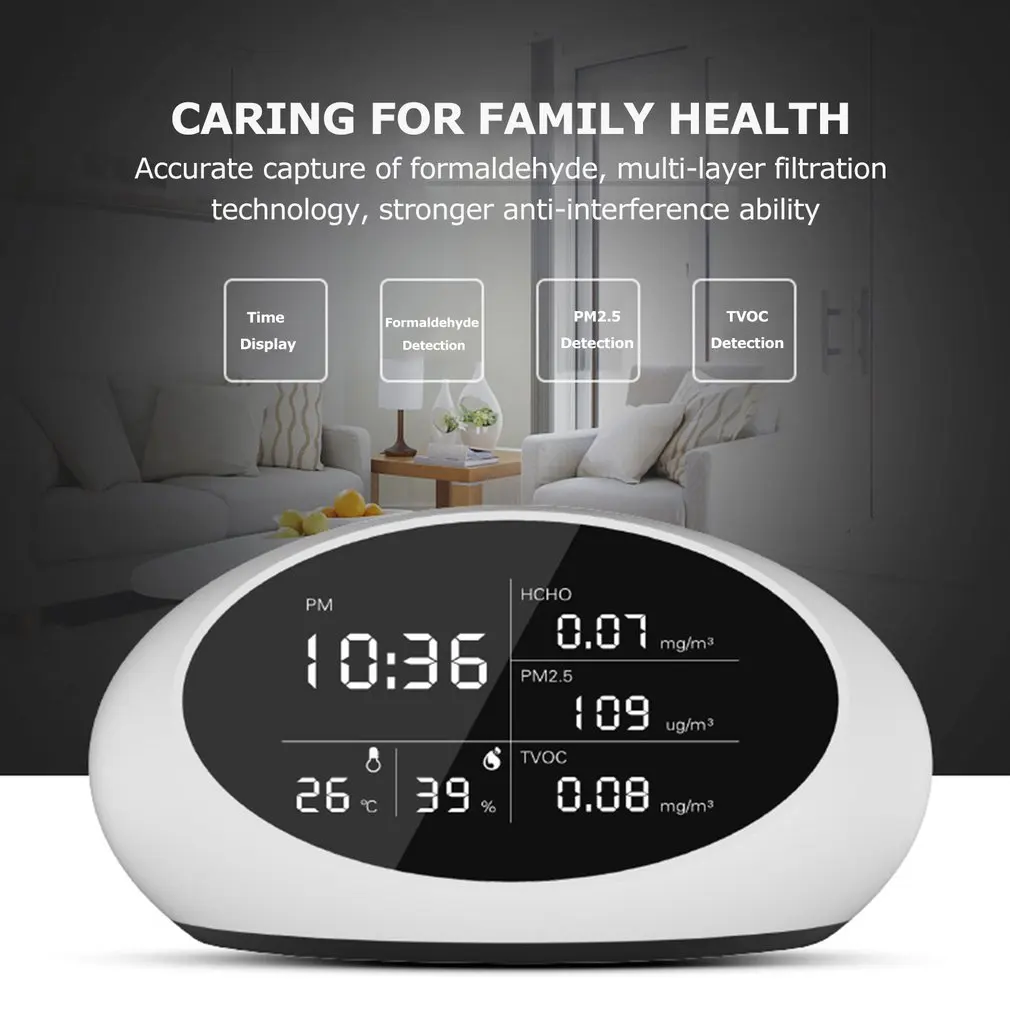 Цифровой детектор фольмадегита детектор PM2.5/HCHO/TVOC/температура/влажность тестер качества воздуха монитор газовый тестер анализатор DM-605