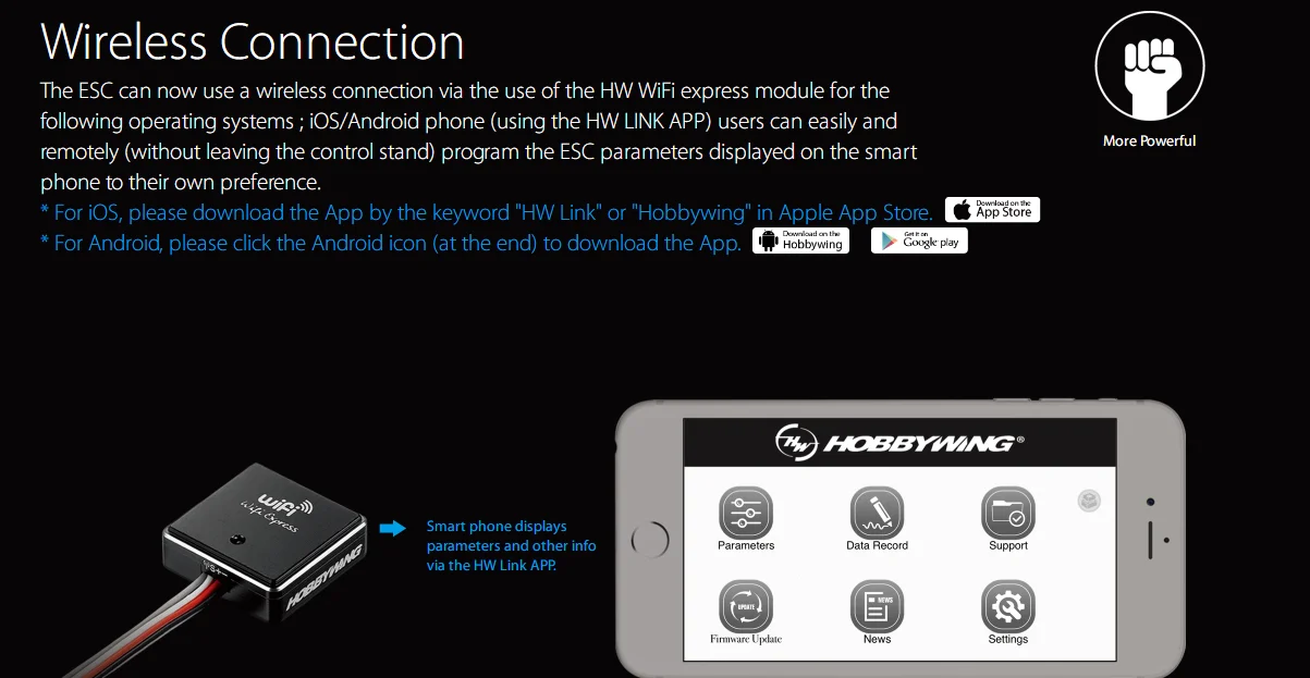 Hobbywing ESC WiFi Экспресс-модуль для XERUN EZRUN PLATINUM SEAKING PRO