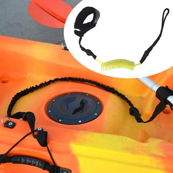 

Coiled Ankle Leg Rope Paddle Leash Canoe Stand Up Stretchable Safe Raft Traction Kayak Accessory Surfboard Foot Elastic Strap