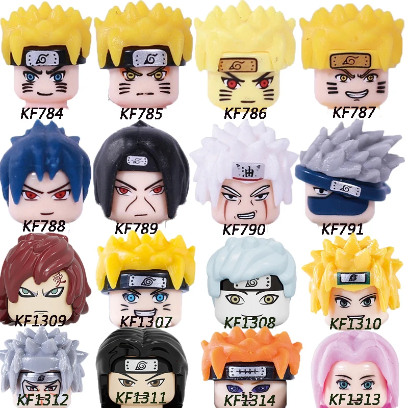Строительные блоки фигурки мультипликационные ниндзя кирпичи Uzumaki Uchiha Sasuke Jiraika