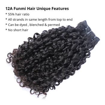 

Flexi /Pixie/Pissy Curl Double Drawn Funmi Hair Bundles 100% Brazilian Small Kinky Curly Human Remy Hair Extension High Density