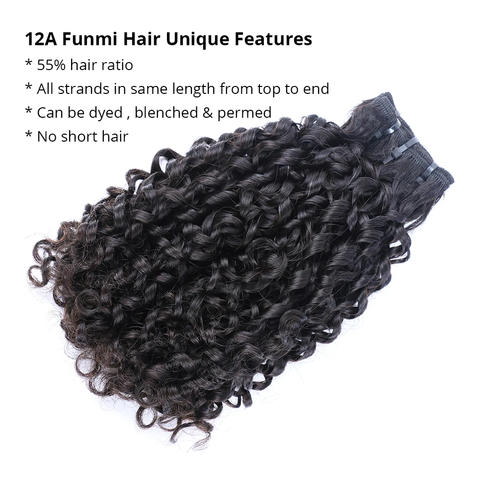 Flexi /Pixie/Pissy Curl двойные пряди волос Funmi 100% бразильские маленькие кудрявые