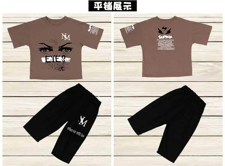 Baby Boys Summer Clothing Sports Sets Cartoon T shirt+Short pants 2pcs Suits Boys Tarcksuit Clothes 4 5 6 7 8 10 11 13 15 Years athletic clothing sets	