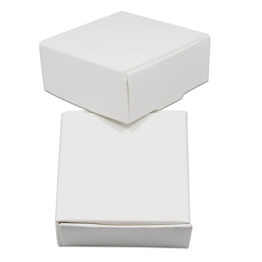 

Pure White 4*4*2.5cm Small Gift Candy Sugar Kraft Paper Box Event Party Giftware Ear Stud Necklaces Cardboard Kraft Paper Boxes
