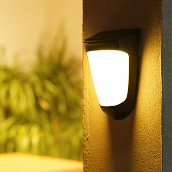 

2pcs Door Side LED Wall Lamp Outdoor Solar Easy Installation Solar Power LED Waterproof for Yard Column Garden Villa Decor