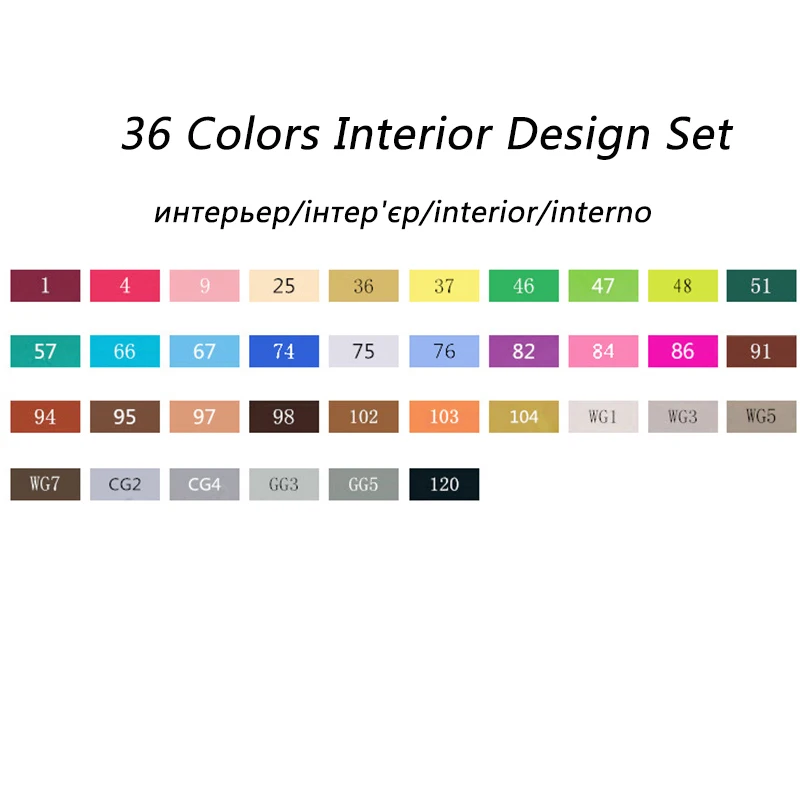 36 Interior Design TouchFIVE художественный маркер 168 цветов спирт двуглавый Эскиз маркер для школы рисунок маркер анимация дизайн школьные принадлежности - Цвет: 36 Interior Design