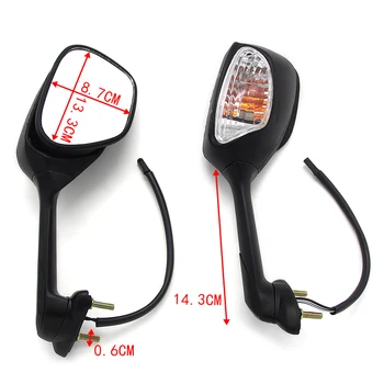 

Motorcycle Aluminum Rearview Mirrors for Suzuki 56500-47H00 56600-47H00 56600-47H01 56500-47H01 GSXR600 GSXR750 GSXR1000