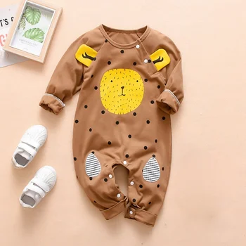 

Newborn Baby Clothes Boys Girls Rompers Cartoon Bear Printed Long Sleeve Cotton Kid Jumpsuit Playsuit Outfits 0-18M Autumn