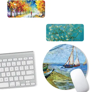 

Extra Large Mouse Pad Gaming Mousepad Anti-slip Van Gogh oil painting Gaming Mouse Mat with/without Locking Edge Four Size