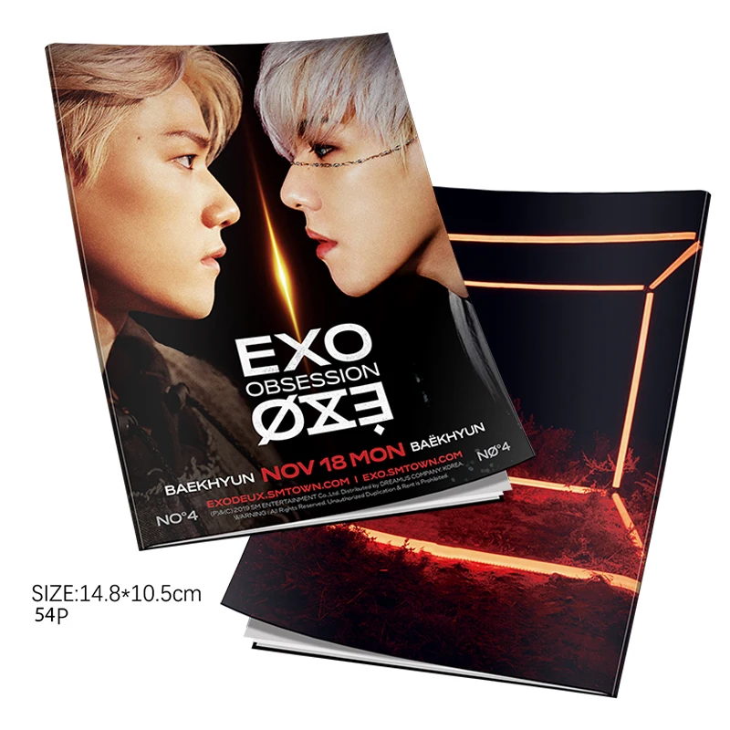 EXO Obsession официальная фото книга Baekhyun персональная мини плакат картина HD