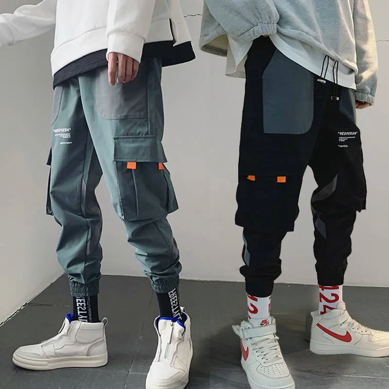 Autumn Japan Joggers Men Black Harem Pants Multi-pocket Ribbons Man Sweatpants Streetwear Casual hip Hop Mens Cargo Pants Autumn Japan Joggers Men Black Harem Pants Multi-pocket Ribbons Man Sweatpants Streetwear Casual hip Hop Mens Cargo Pants