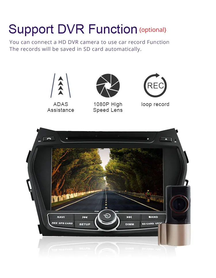 Best TOPBSNA Android 9.0 Car DVD player For Hyundai IX45/Santa fe 2013 2014 WIFI Multimedia GPS Stereo 2 Din Car Radio automotive RDS 7