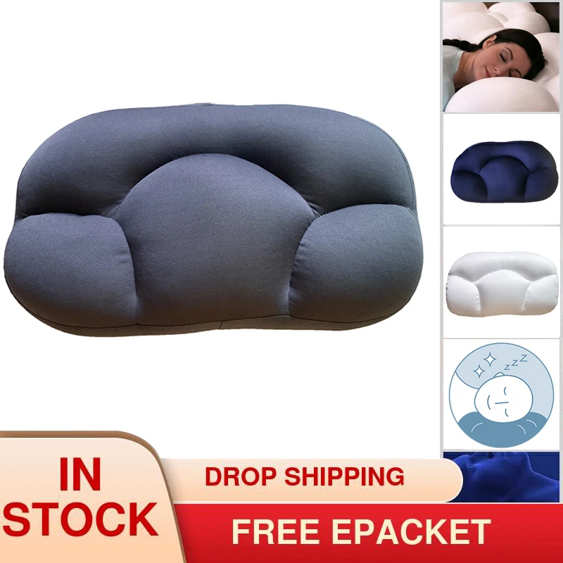Almohada de nube redonda multifuncional, almohada de Color sólido supersuave para el cuello, Textiles para el hogar, envío directo