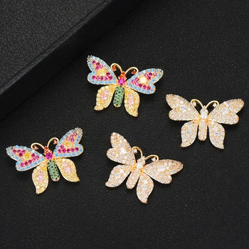 

GODKI Trendy Butterfly Stud Earrings For Women Wedding Cubic Zircon Brincos boucle d'oreille 2020 Trendy Bohemia Jewelry HOT