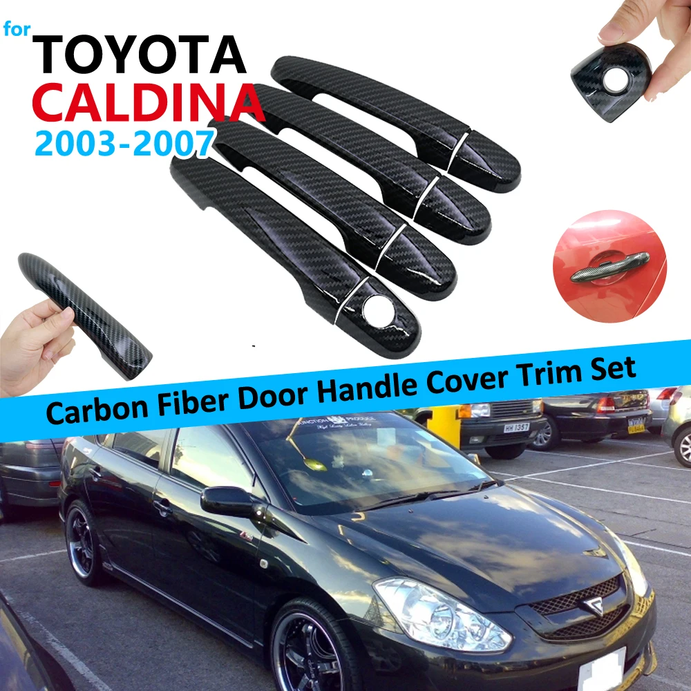 Комплект накладок на дверную ручку из углеродного волокна для Toyota caldine T240 2003 2004 2005