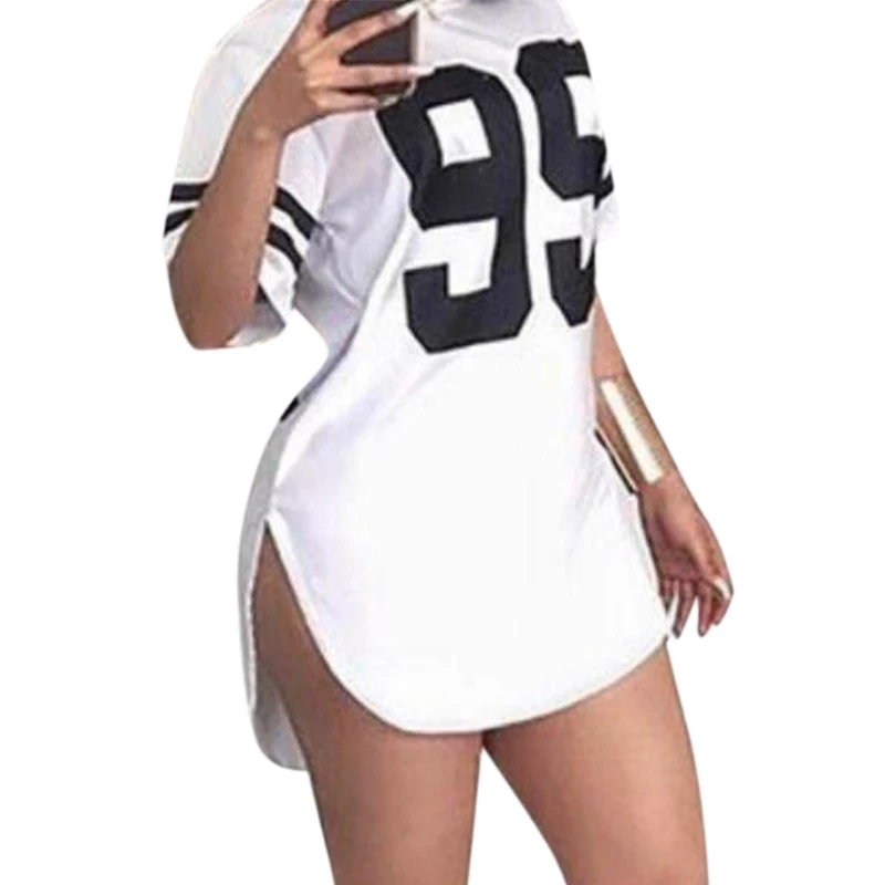 Fashion S  5XL White graphic tee Women Letter Print Tops Summer Split Short Sleeve Korean Style Tshirts 2020 Harajuku T shirt