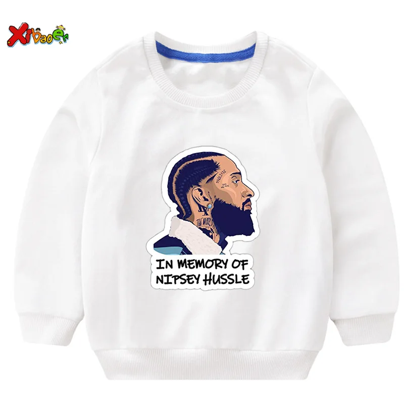 Детские свитшоты футболка для мальчиков и девочек «рэпер Lil Peep Nipsey Hussle» одежда в стиле хип-хоп модная Толстовка для маленьких девочек
