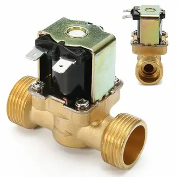 

6In 12V 24V DC Slim Brass Electric Solenoid Valve Gas Water Air Home Accessories