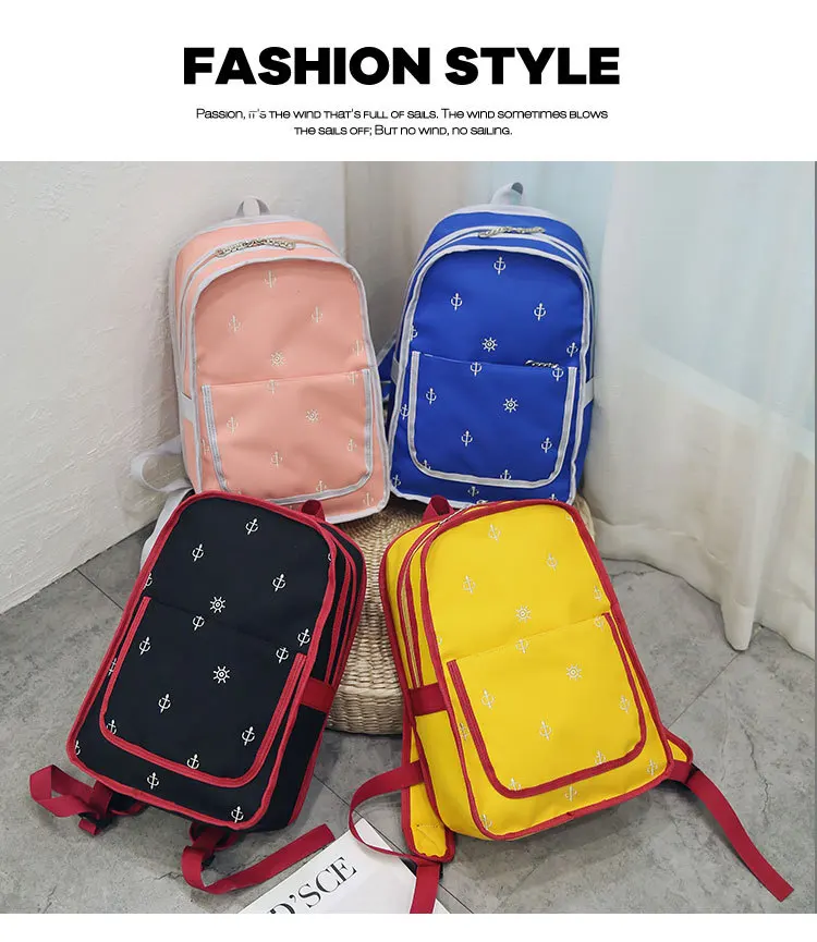 Zhenli рюкзак женский стиль колледж стиль сплошной цвет машинный шов японский стиль популярный рюкзак