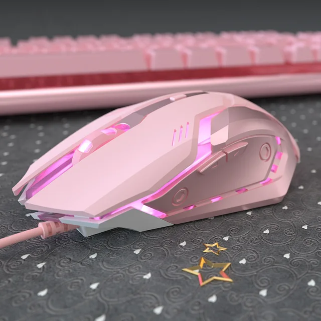Kawaii Pink Crystal Mouse  5