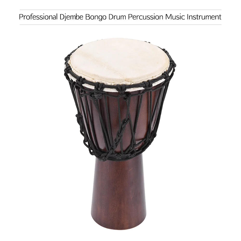 Профессиональный 1" Африканский Djembe рука Bongo барабан ударный музыкальный инструмент выбор твердой кожи тела голова козьей кожи