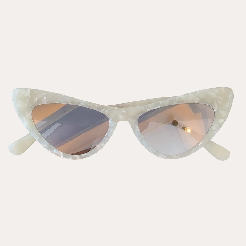 No.4 sunglasses Кошачий глаз солнцезащитные очки для женщин с винтажной ацетатной оправой зеркальные солнцезащитные очки для женщин - Цвет линз: No.4 sunglasses