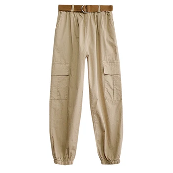 

Korean Version of The 2019 Autumn New Loose Trousers Women Safari Style Pants Casual Cargo Pants Women