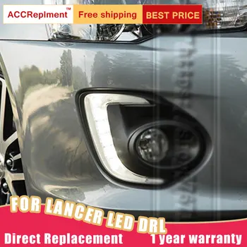 

LED Daytime Running Lights For Mitsubishi Lancer 2016-2019 High brightness LED DRL guide LED Fog light With Turn Signal Light