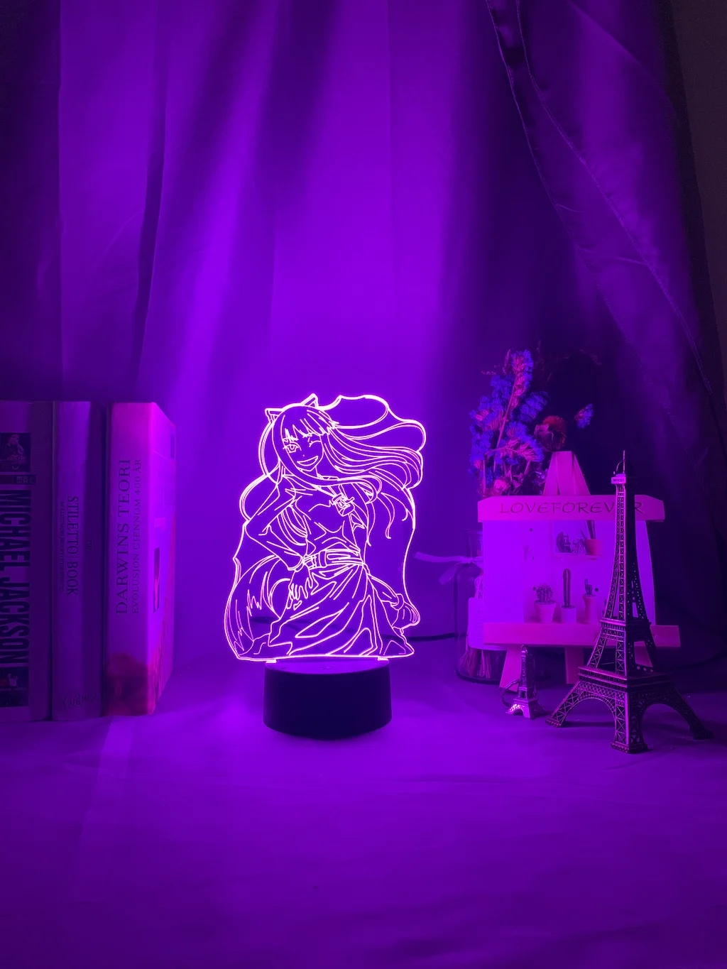3d Лампа Полезная лиса Senko San рисунок ночной Светильник меняющий Цвет Usb Батарея ночной Светильник для девочек Декор для спальни светильник Holo