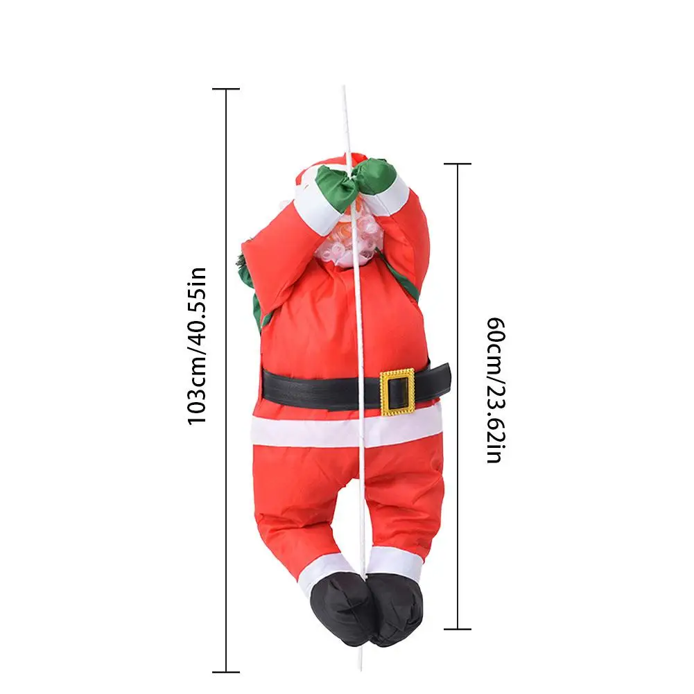 Comprar 60CM climbing rope Ladder Santa Claus decoraciones de Navidad al aire libre colgante de muñeco de Santa Claus decoraciones de Año Nuevo ornamento de la gota
