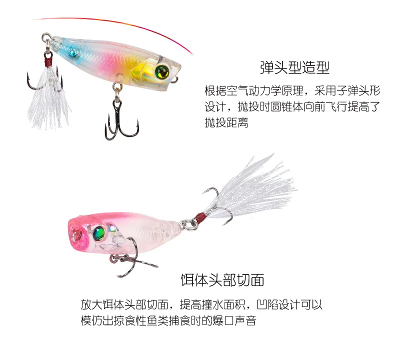 Trulinoya Приманка Dw5540mm3g мини серия водная поверхность хит водяной шланг перо вейвлет подъем приманка Жесткий