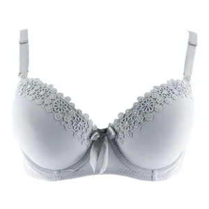Light Grey Xiushiren, бюстгальтеры с бриллиантами для женщин, сексуальный бюстгальтер, кружевное нижнее белье для девушек, нижнее белье, бюстгальтер пуш-ап, толстый бюстгальтер с подкладкой, размер 36-42, A, B, C, чашка - Цвет: Light Grey