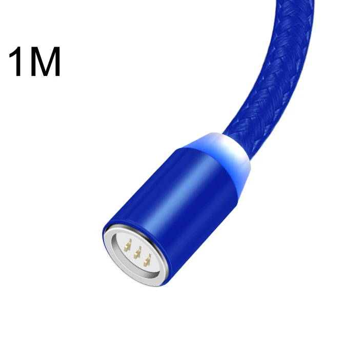 3а 1 м Магнитный USB кабель type C кабель передачи данных Быстрая зарядка линия универсальный кабель для передачи данных для Xiaomi huawei P20 P30 - Цвет: Blue Line