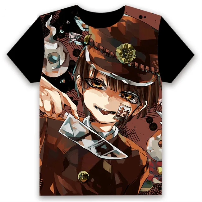Футболка аниме в туалете Hanako-kun Jibaku Shounen Yashiro Косплей с коротким рукавом унисекс Повседневная Черная футболка Летняя забавная рубашка - Цвет: 16