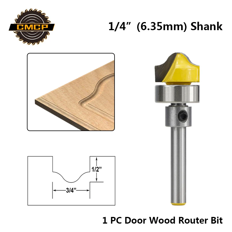 

1pc 1/4" Shank Door Router Bit Carbide Molding Milling Cutter For Wood Faux Panel Ogee Router Bit Carbide Tenon Cutter
