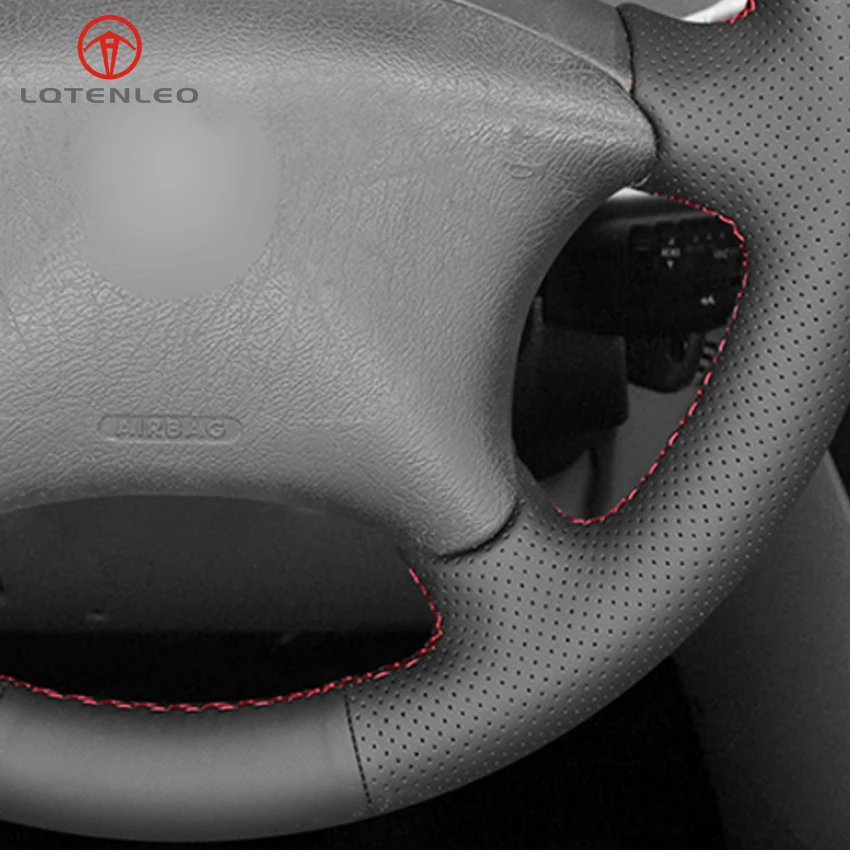 LQTENLEO черный искусственный кожаный чехол рулевого колеса автомобиля для Citroen Xsara Picasso C5 2001-2010 peugeot Partner 807 2003-2008