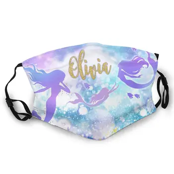 

Mermaid Backdrops Double-sided printed dustproof and windproof mask, can be cleaned and reused, suitable for outdoor sports